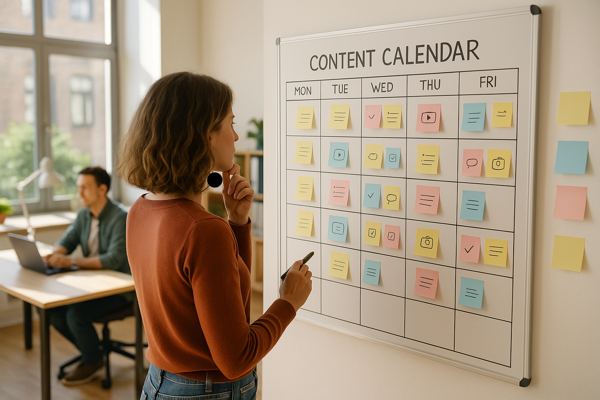 contentkalender aan de muur marketing